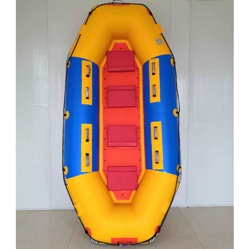 Heavy duty double floor river boat white water rafting 8 persons inflatable raft drifting boat