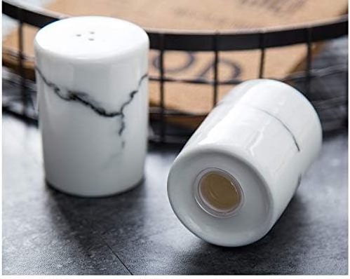 Marble Stripes Ceramic Salt and Pepper Shakers Marble-Style Furniture Kitchen and Table Decoration