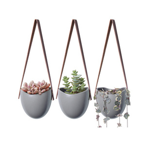 2Pcs Basket Flower Pot Holder Cotton Rope Plant Hangers Indoor Hanging Planter with Beads