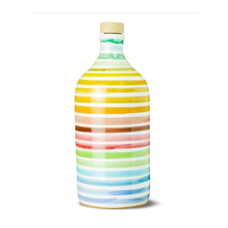 Colorful Ceramic Rainbow Olive Oil Bottle Cute 500 ml Porcelain Oil Bottles in Bulk