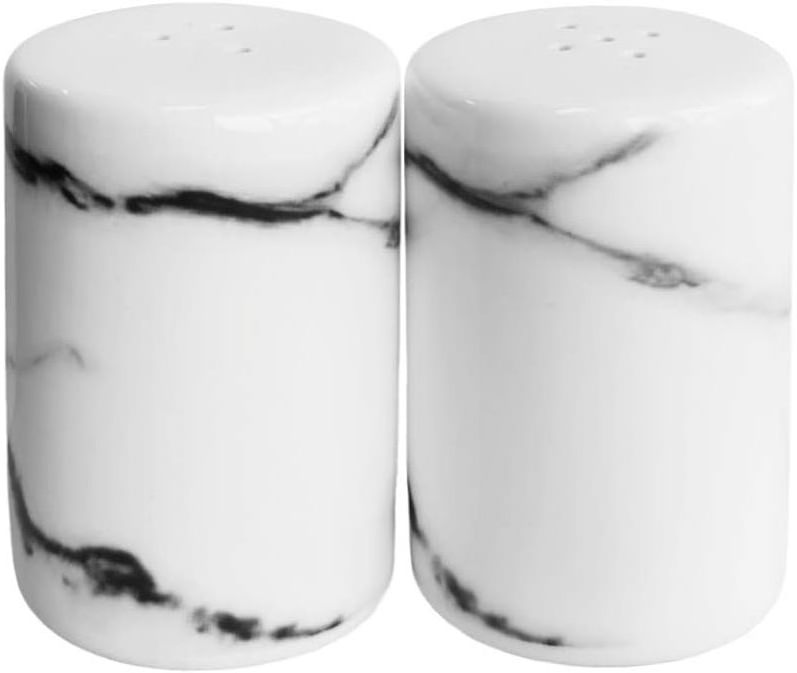 Marble Stripes Ceramic Salt and Pepper Shakers Marble-Style Furniture Kitchen and Table Decoration