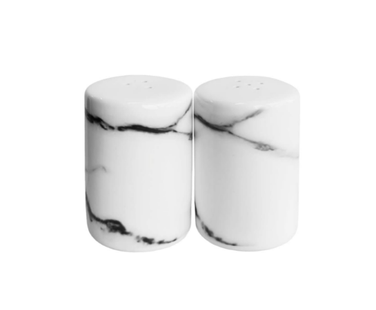 Marble Stripes Ceramic Salt and Pepper Shakers Marble-Style Furniture Kitchen and Table Decoration