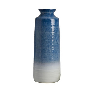 reactive glazed Ceramic Vase Set Home Decor Modern Blue and White Ceramic Vase, Use to Display Faux or Dried Flowers