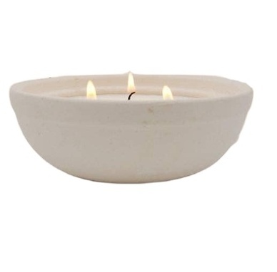 Handmade Decorative Citronella Candles in Coarse Pottery Container  Natural Soy Wax Candle Outdoor and Indoor