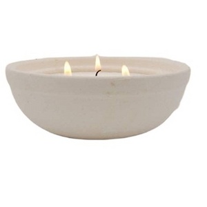 Handmade Decorative Citronella Candles in Coarse Pottery Container  Natural Soy Wax Candle Outdoor and Indoor