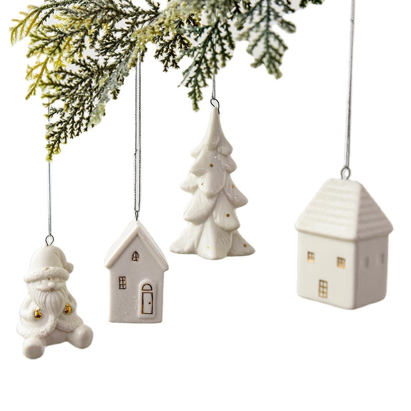 Christmas Gifts Exquisite Ceramic Christmas Decorations Accessories for Decorating Christmas Trees