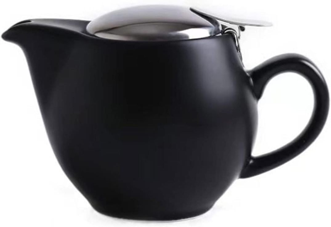 Small Ceramic Teapot With Stainless Steel Infuser For Loose And Blooming Tea, Heat Resistant Ceramic Tea Pot And Tea Kettle