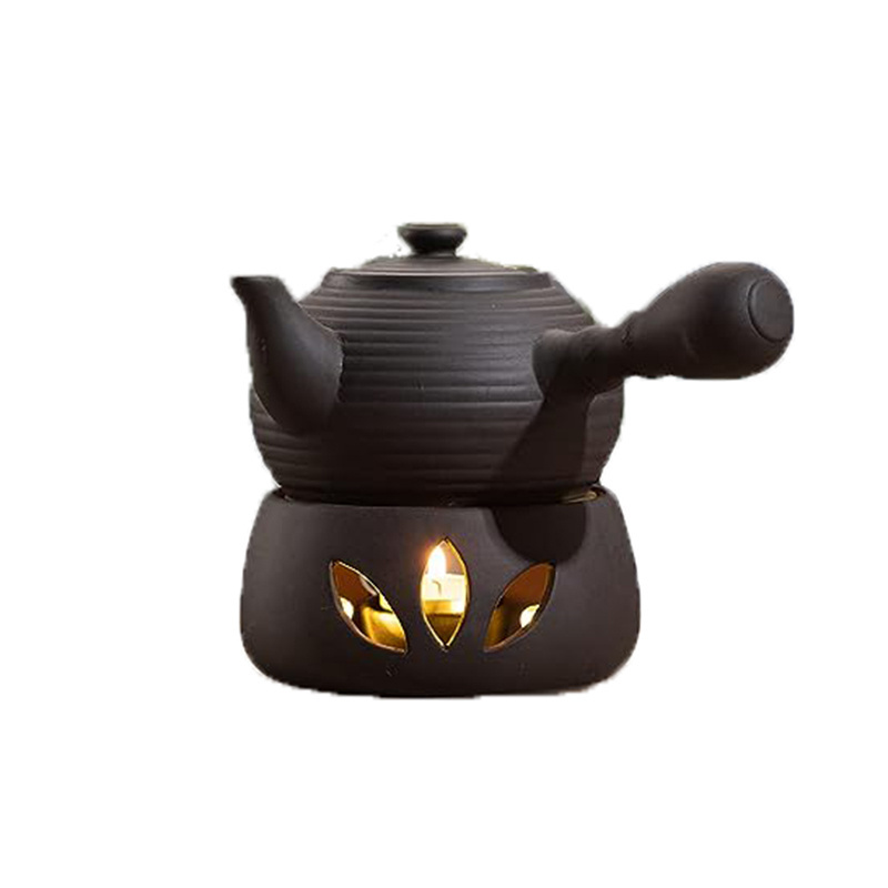 Ceramic Tea Pot Warmer Heater Set Pottery Teapot Warmer Base Tea Light Candle Holder Tea Stove Warmer