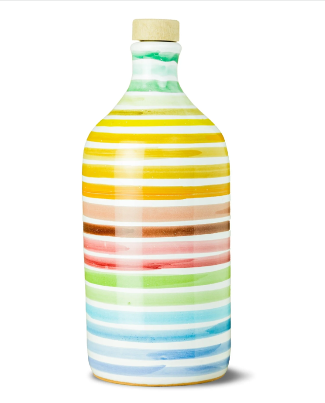 Colorful Ceramic Rainbow Olive Oil Bottle Cute 500 ml Porcelain Oil Bottles in Bulk