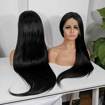 Wholesale Human Hair Extension Vendors Most Expensive 30 60 Inch Straight Indian Remy Human Hair Full Lace Front Wig