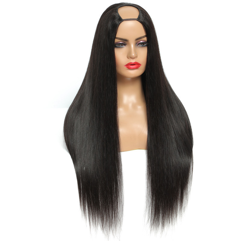 Bulk Vendor Top Quality Virgin Cuticle Alligned Raw Southeast Asian Vietnamese Hair Straight U Part Wig None Lace Wigs Long