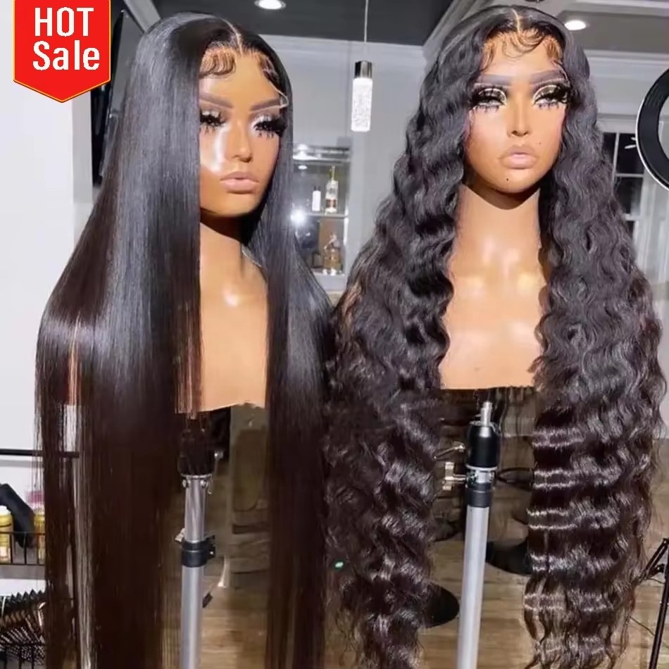 Cheap Deep Wave Hair Extensions Wig Human Hair Lace Front Wigs For Black Women Wholesale Peruvian HD Lace Frontal Wig Human Hair