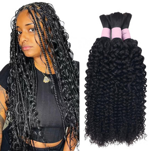 Water Wave Curly Bulk Virgin Human Hair for Braiding Micro Braiding Hair No Weft 100%  Raw Vietnamese Hair Extensions