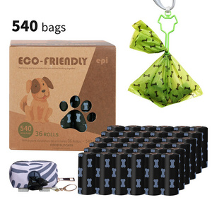 Pet Poop Waste Disposal Bag Biodegradable Compostable Degradable Dog Poop Poo Bag Cornstarch Waste Bag for Dog custom label