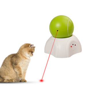 2024 new fashion interactive smart cat toys automatic rolling ball electric pet rotating cat toy with laser