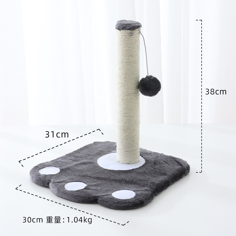 Wholesale Cat Claw Grinding Paw Column Single-layer Cat Climbing Frame with Hair Ball Sisal Cat Trees Scratching Toys