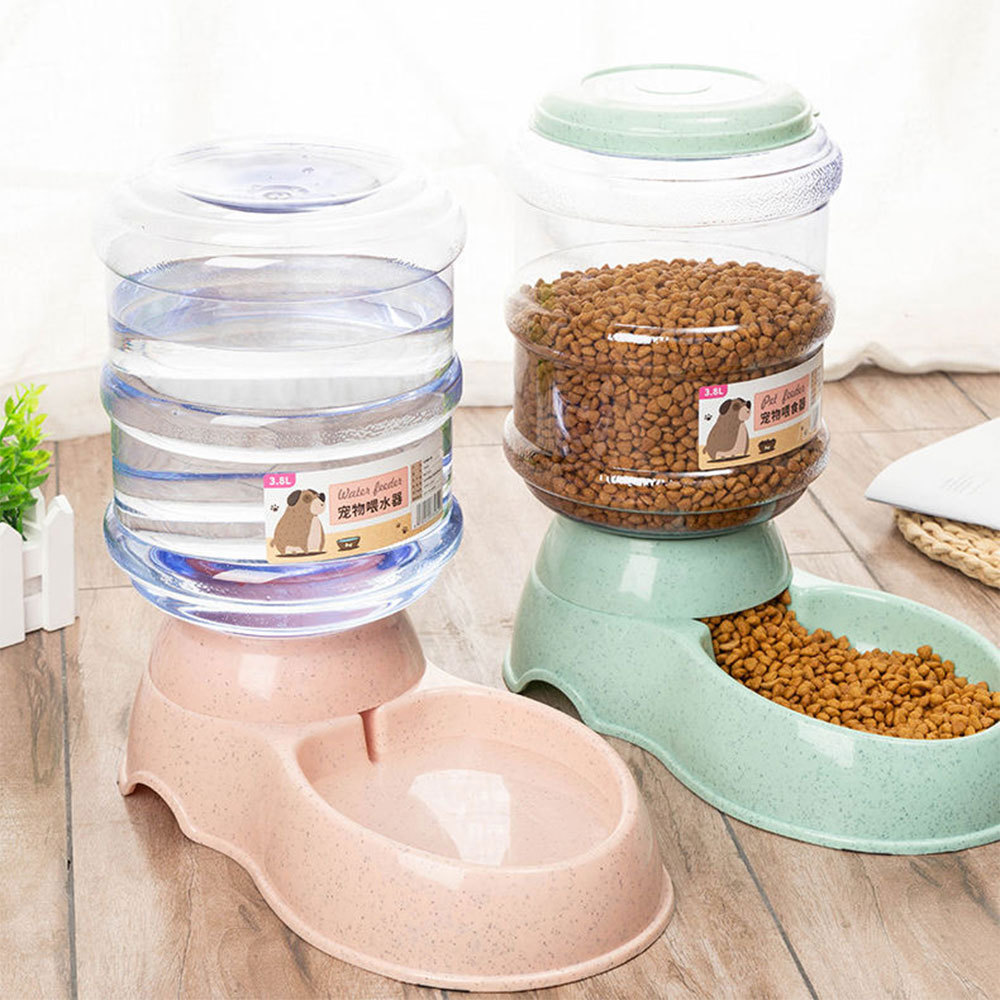 Pet Feeder And Water Self Dispensing Gravity Cat Dog Slow Feeder Bowl 3.8L Automatic Dog Feeder Pet Dog Food Bowl