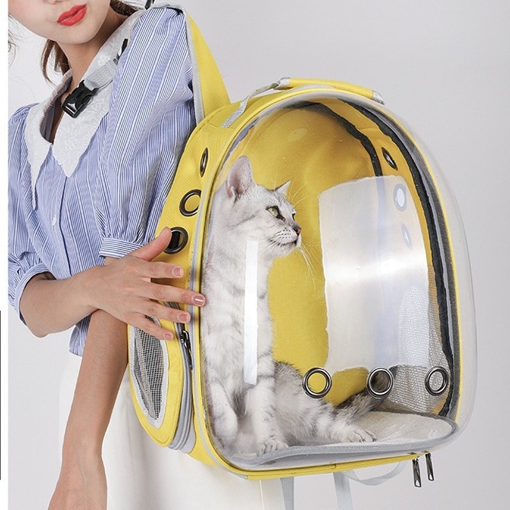 Outdoor Breathable Pet Backpack Bag Travel Carrier Bag Carrying Basket Backpack carrier dog cat bag