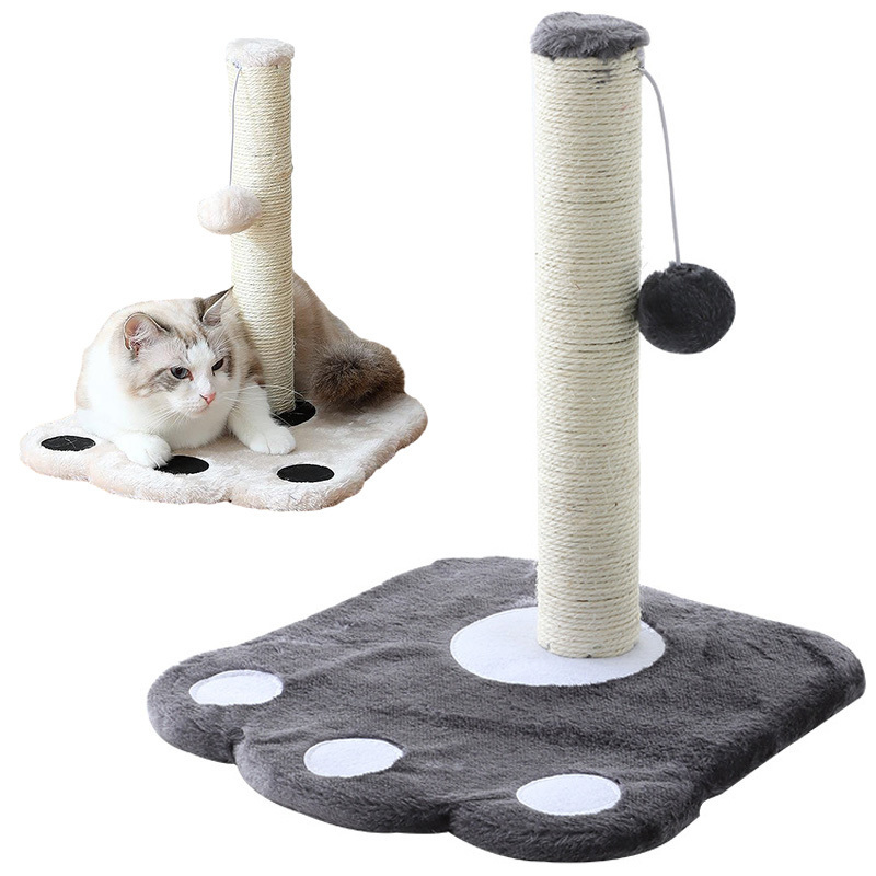 Wholesale Cat Claw Grinding Paw Column Single-layer Cat Climbing Frame with Hair Ball Sisal Cat Trees Scratching Toys