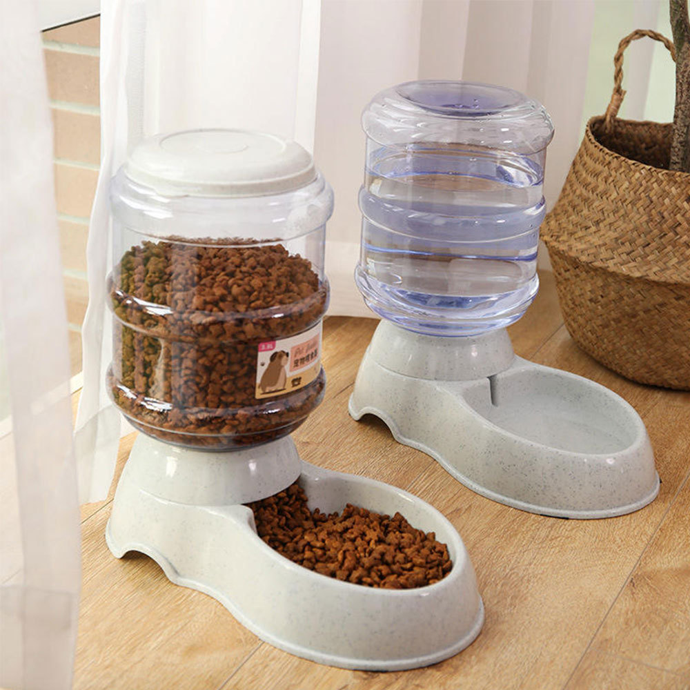 Pet Feeder And Water Self Dispensing Gravity Cat Dog Slow Feeder Bowl 3.8L Automatic Dog Feeder Pet Dog Food Bowl