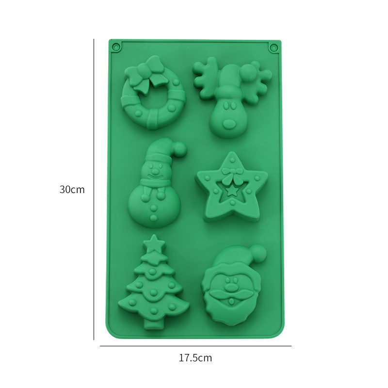 Christmas Mold Silicone Christmas Tree Christmas stockings Snowflake Mold Cookie Candy Baby Silicone cake Mold