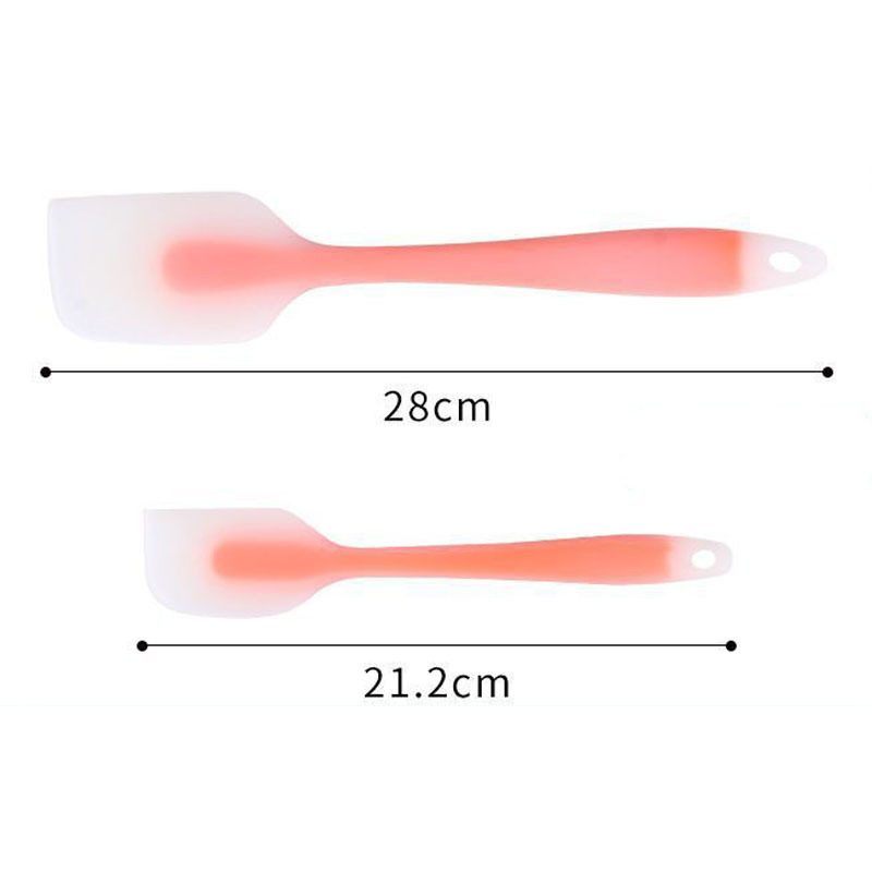 RTS wholesale kitchen non-stick heat resistant pink mini food grade silicone transparent spatula for cream