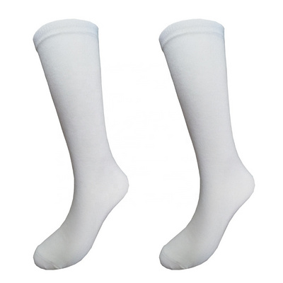 Factory direct cheap price printed polyester blank white custom sublimation sport socks