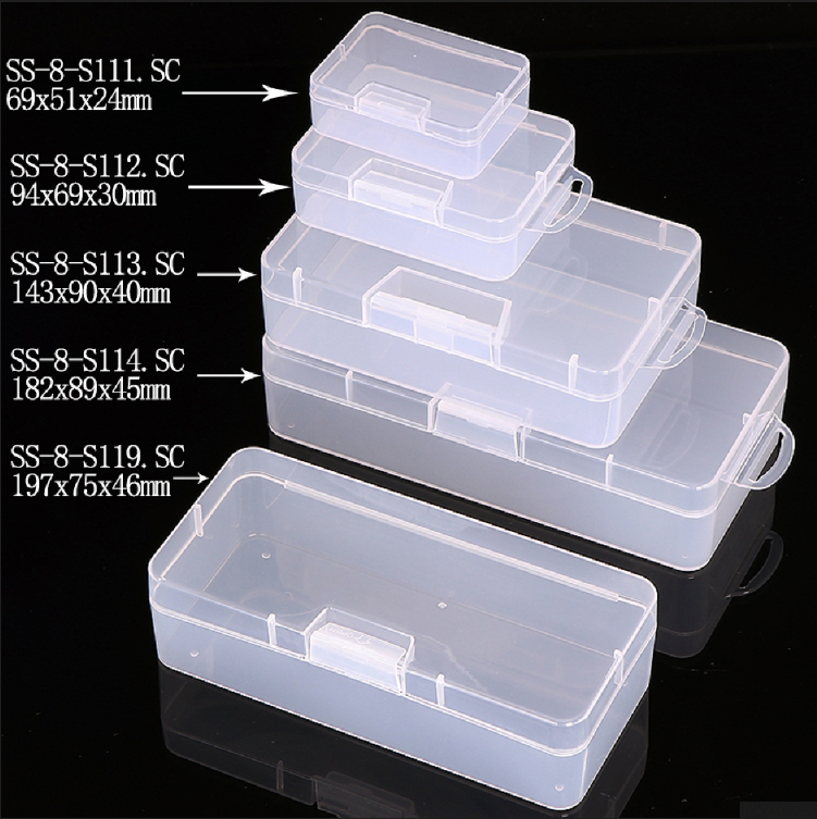 YUZMEI Plastic Storage Case Empty Mini Clear Plastic Organizer Storage Box Jewelry Findings Storage Box Cosmetics Ccontainer