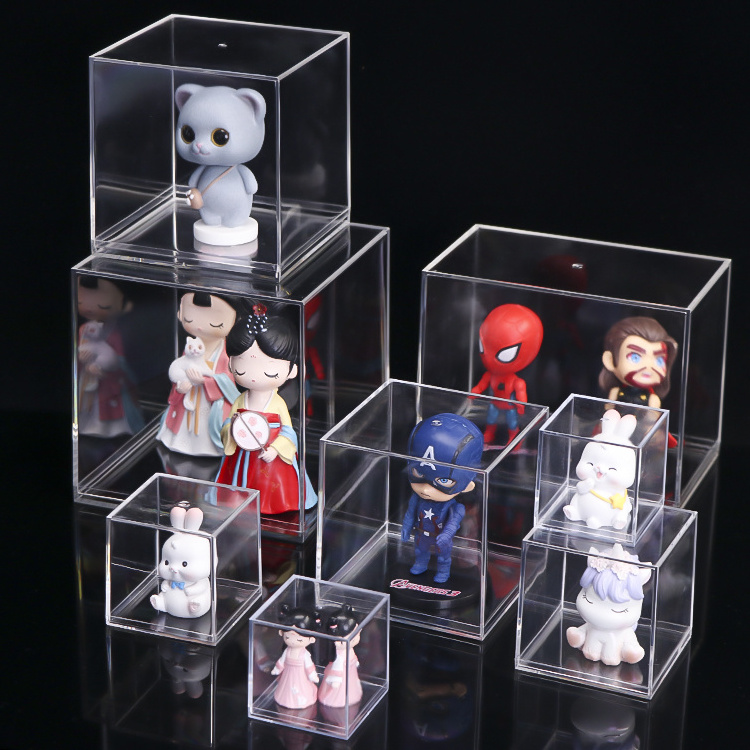 YUZMEI Plastic Mini Funko Pop Figures Display Case Toys Rock Stone Display Case Action Figures Box Tennis Balls Storage