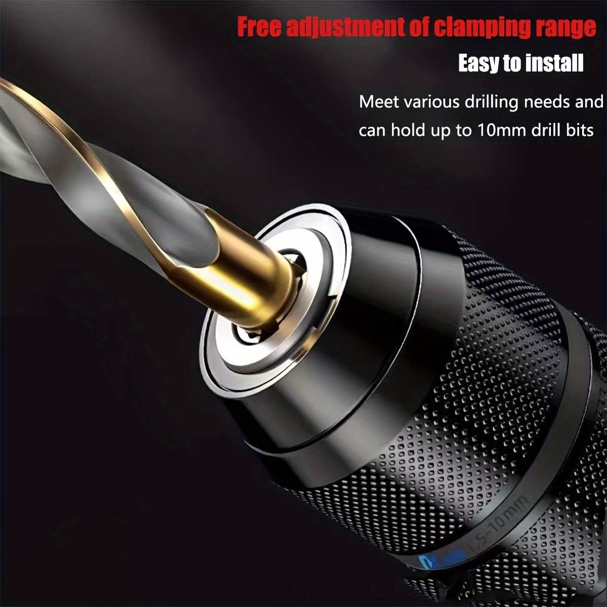 0.8-10MM Metal Drill Chuck Adapter, Self Tightening Drill Sleeve Chuck, Electric Handheld Drill Bit Chuck Converter