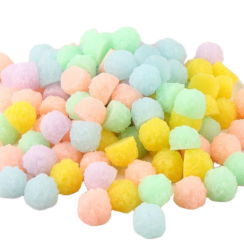 Kawaii Sugar Ball Sweet Ice Resin Cabochons Flatback Candy Ball Snowball Cabs DIY Crafts Slime Accessories