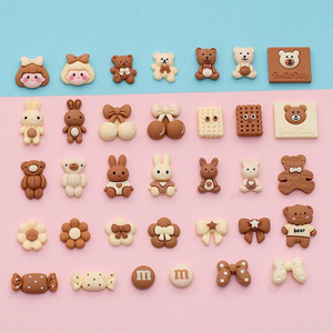 Spot Matte Frosted Cartoon Bunny Bear Simulation Biscuit Creative Cream Glue Mobile Phone Shell Diy Material