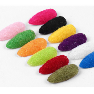 12 Pcs/Set Nail Art Candy Color Glitter Velvet Flocking Nail Powder