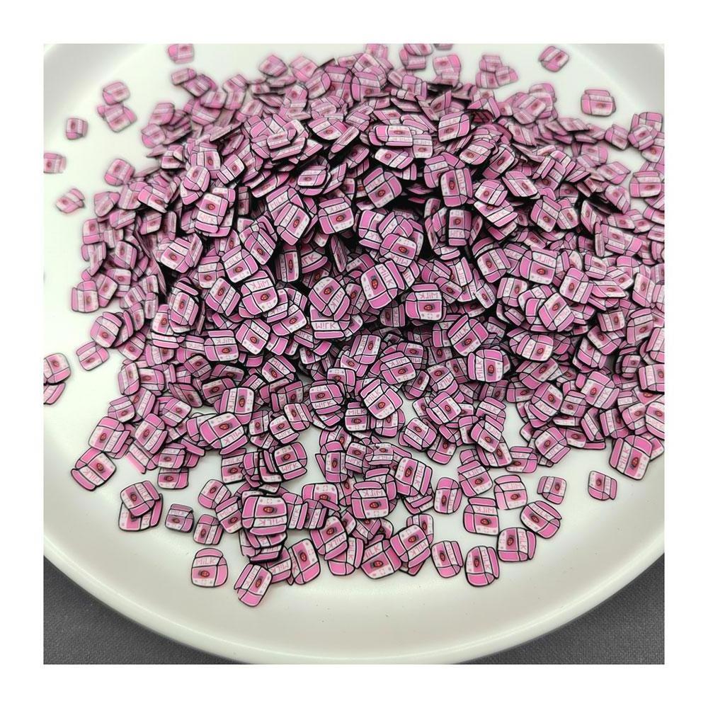 5mm Polymer Clay Milk Box Slices Sprinkles Play Toys Slime Filling for Kids Nail Decor Accessories Supplier