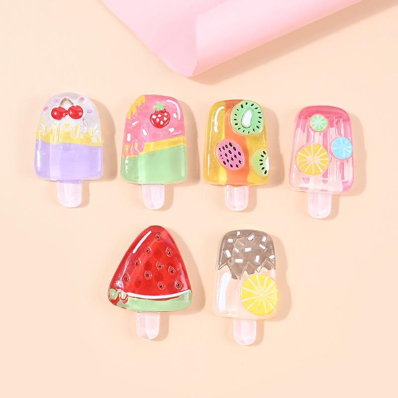 Wholesale doll house summer ice cream miniature food cream glue resin accessories diy phone case hair water cup slime charm