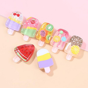 Wholesale doll house summer ice cream miniature food cream glue resin accessories diy phone case hair water cup slime charm