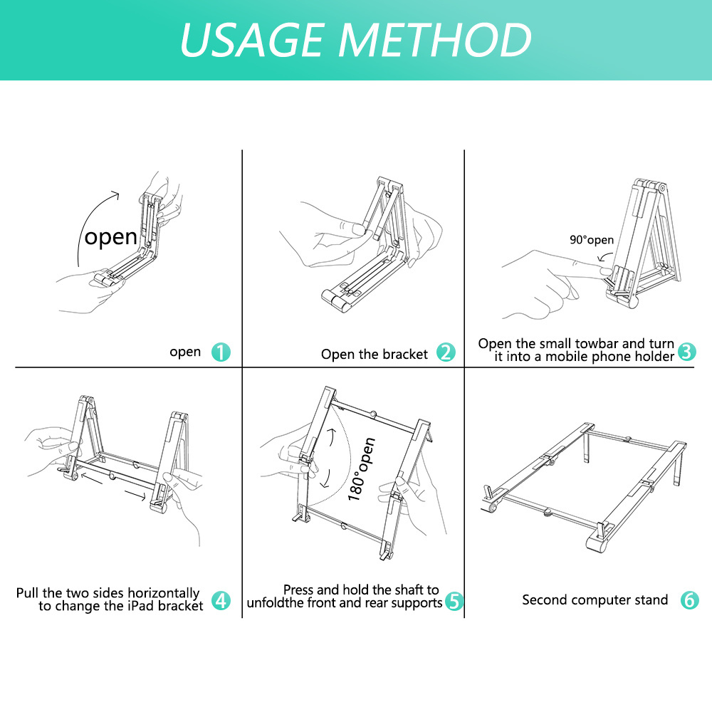 Linkway Multifunction Stand 3 In 1 Tablet Pc Phone Stand Portable Aluminum Alloy Mini Foldable Mobile Ipad Metal Laptop Stand