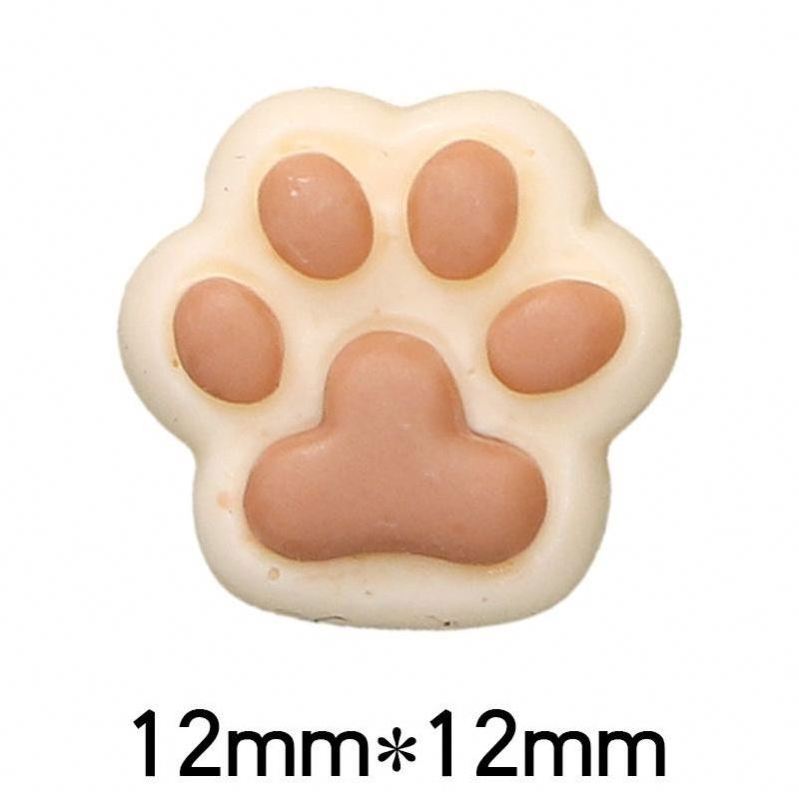 Wholesale miniature cartoon cat claw bear paw resin accessories diy jewelry phone case handmade cream glue hairpin slime charm