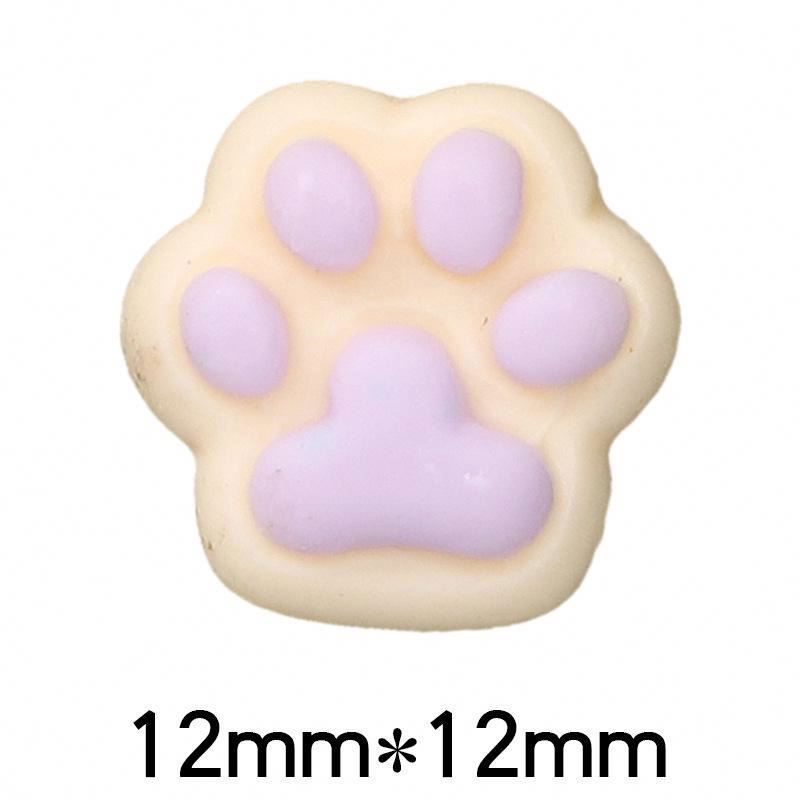 Wholesale miniature cartoon cat claw bear paw resin accessories diy jewelry phone case handmade cream glue hairpin slime charm