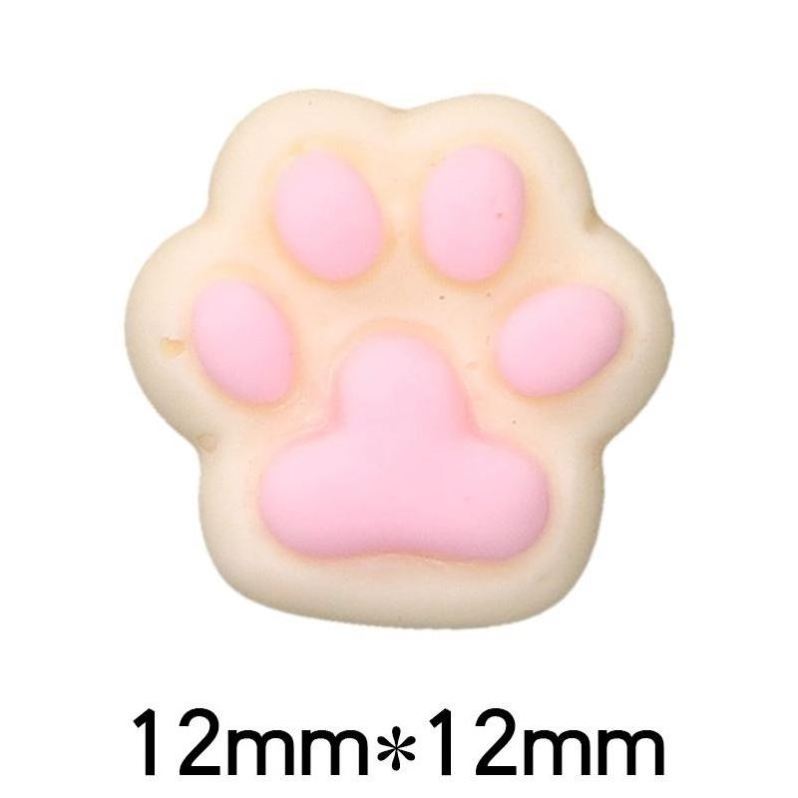 Wholesale miniature cartoon cat claw bear paw resin accessories diy jewelry phone case handmade cream glue hairpin slime charm