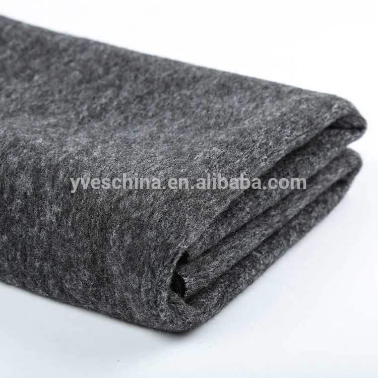 Custom pronto moda soft brush knitted fabric 100%polyester fleece brushed tricot tweed fabric for clothes