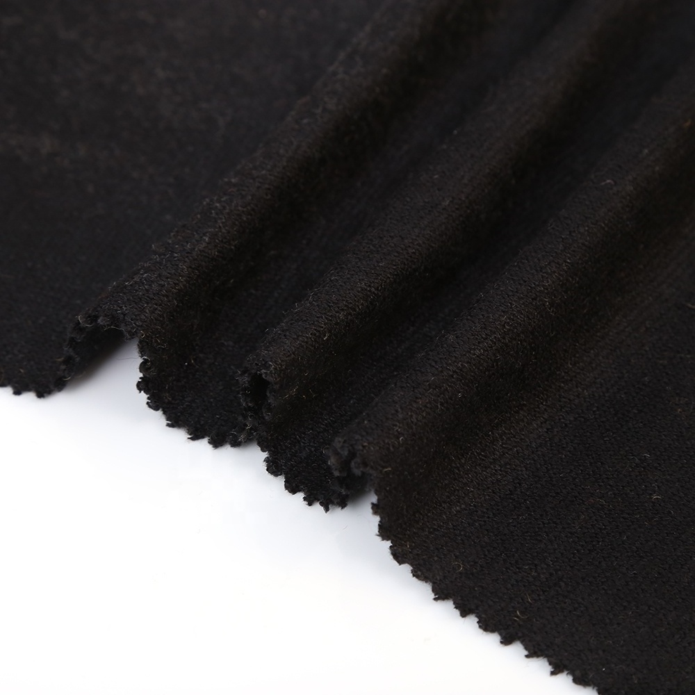 Best price cashmere warp brushed polyester sweater knitted italian wool knit fabric