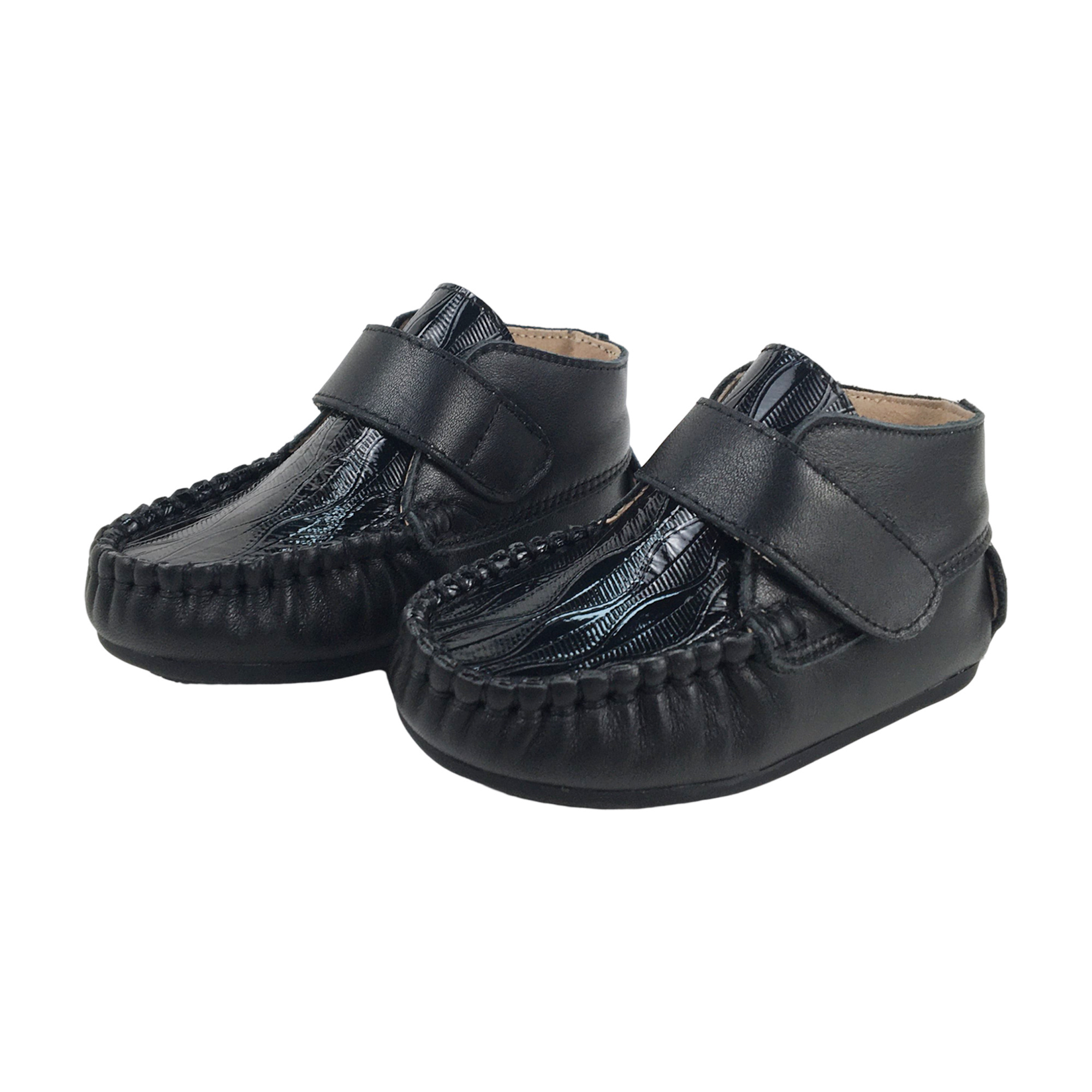 Indoor infant moccasins leather custom Logo girl toddler boots 2 years female casual walking shoes for baby boy unisex