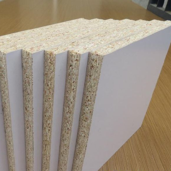 Plain  white melamine faced laminated  particle board chipboard 15mm 18mm