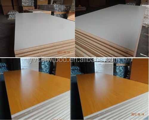 Plain  white melamine faced laminated  particle board chipboard 15mm 18mm