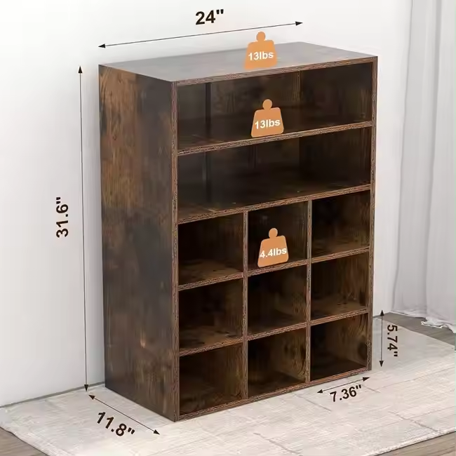 Hot sale Cube Stackable Wood Shoe Rack Organizer wood shoe cabinet