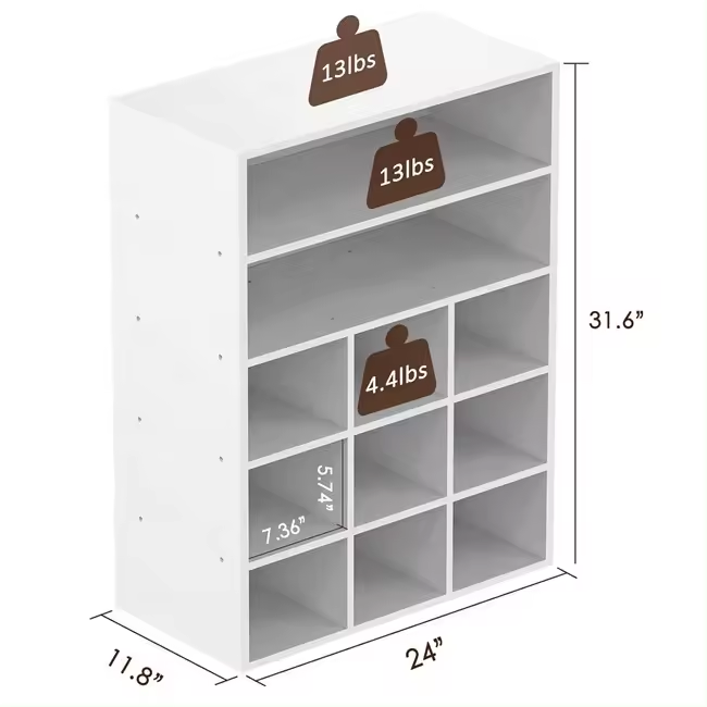 Hot sale Cube Stackable Wood Shoe Rack Organizer wood shoe cabinet