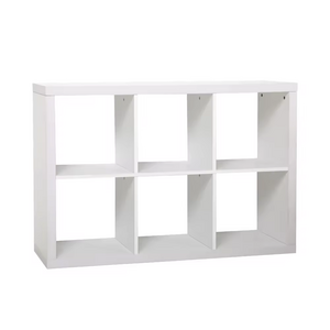 Home Office Organizer Display White 6 Cube Storage Bookcase Shelf Small Industrial Book Shelf Wall Square Bookcase Shelf