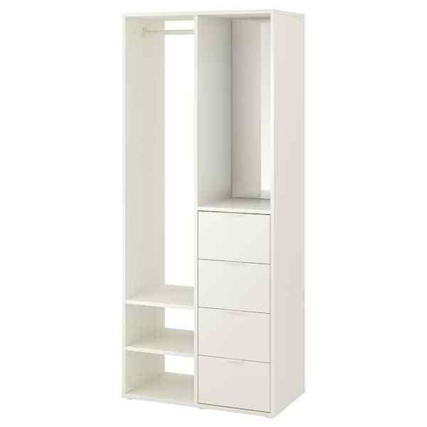 cheap price  white color easy assemble  wardrobe with drawers open  small wardrobe armoire