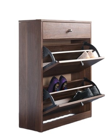 cheap wooden  chipboard MDF   material shoe rack cabinet